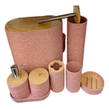 8Pcs Bathroom Accessory - Pink