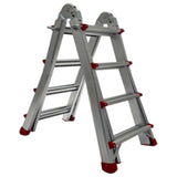 Double Sided Aluminum 4 Step Ladder - Silver