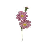 Yarn Flower Decoration - Pink - Green