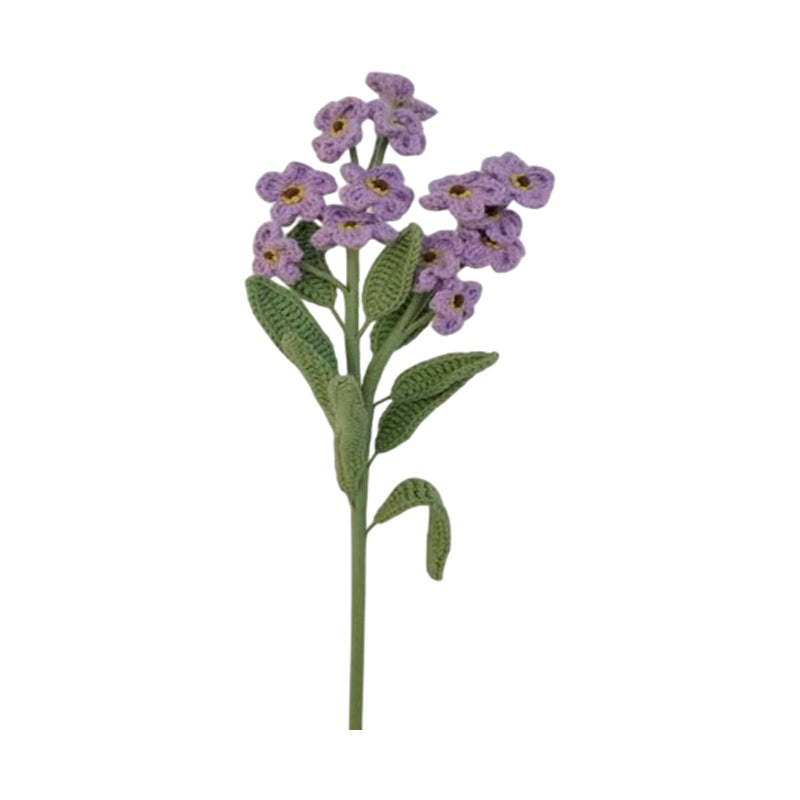 Yarn Flower Decoration - Purple - Green