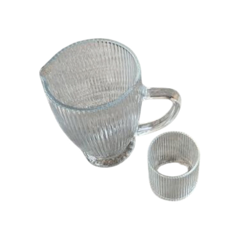 Water Pitcher With 4 Cups Without Lid-Clear