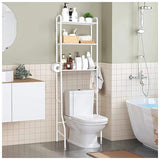 3 Tier Stainless Steel Bathroom Storage Rack- White