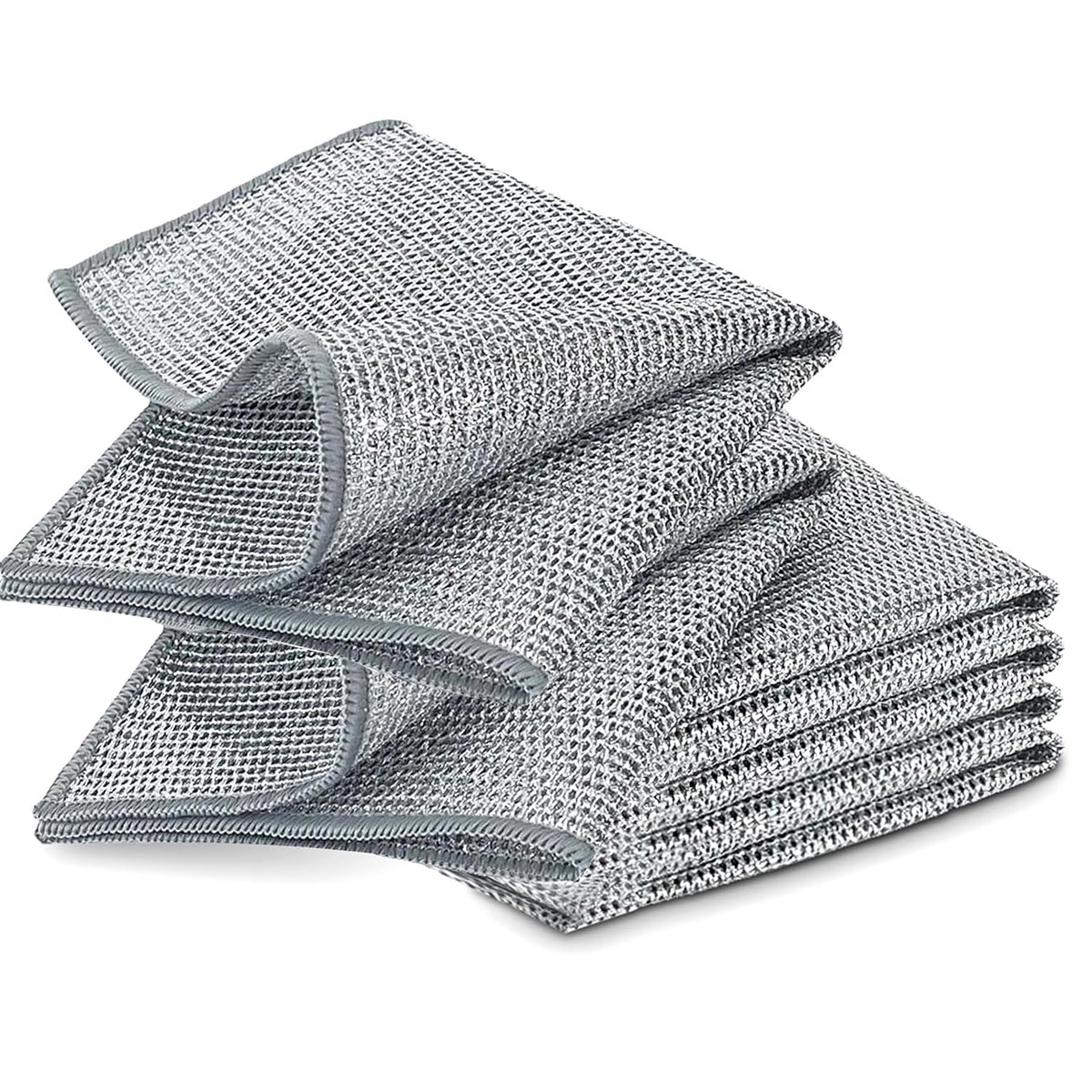 Yinqin 4Pc Cleaning Cloth-Silver
