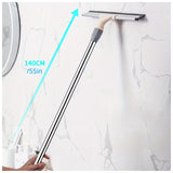 Floor Wiper With Handle 60Cm - Grey-Beige