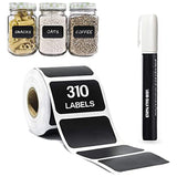 Chalk Board Kitchen Jar Labels Stickers - Black