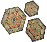 3-Piece Plastic Storage Box Set-Multicolor
