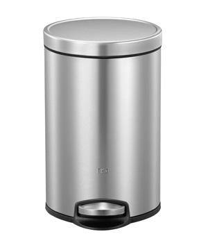 Eko Stainless Steel Round Pedal Bin With Soft-Close Lid – 8 L-Silver