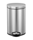 Eko Stainless Steel Round Pedal Bin With Soft-Close Lid – 8 L-Silver