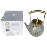 High Borosilicate Glass Kettle Infuser 1100Ml-Clear-Gold