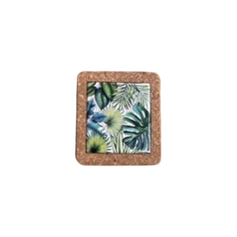 Square Cork Trivate 10X10X0.9Cm-Multicolour
