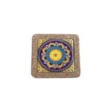 Square Cork Trivate 10X10X0.9Cm-Multicolour