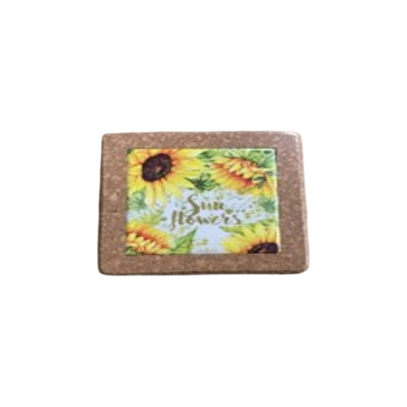 Square Cork Trivate 10X10X0.9Cm-Multicolour