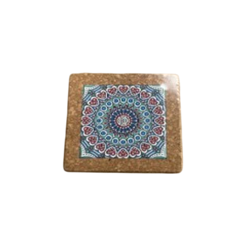 Square Cork Trivate 10X10X0.9Cm-Multicolour