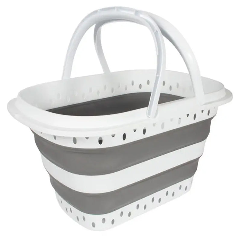 Collapsible Laundry Basket 55.537.530.5 (Height After Folding 7.5Cm) 1130G-Grey