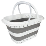 Collapsible Laundry Basket 55.537.530.5 (Height After Folding 7.5Cm) 1130G-Grey