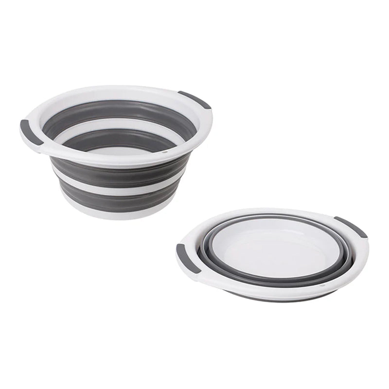 Collapsible Basin 12L 41.537.518.5 (Height After Folding 4Cm) 483G-Grey