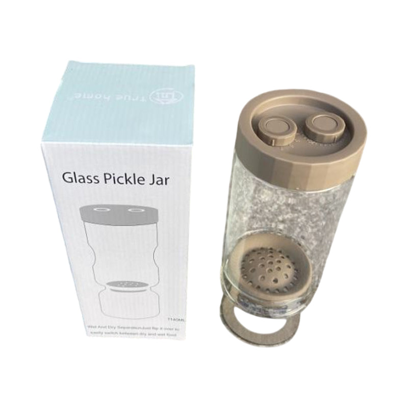 Borosilicate Glass Pickle Jar ,440+890
1330Ml-Clear-Brown