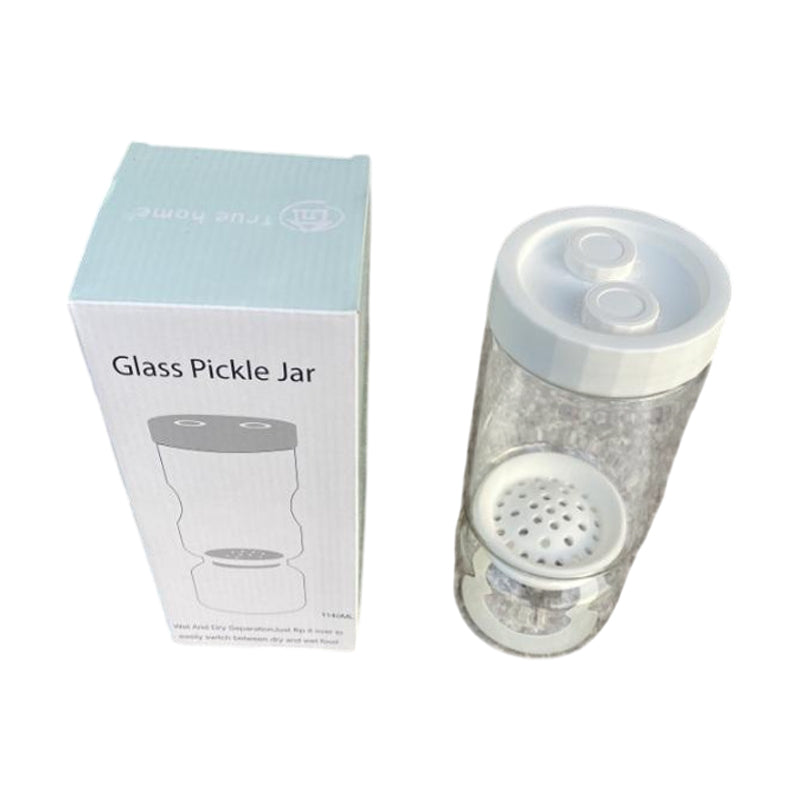 Borosilicate Glass Pickle Jar ,300+630
930Ml-Clear-White
