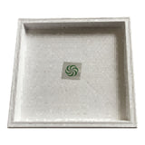 Plastic Square Planter Caddy-33Cm-White