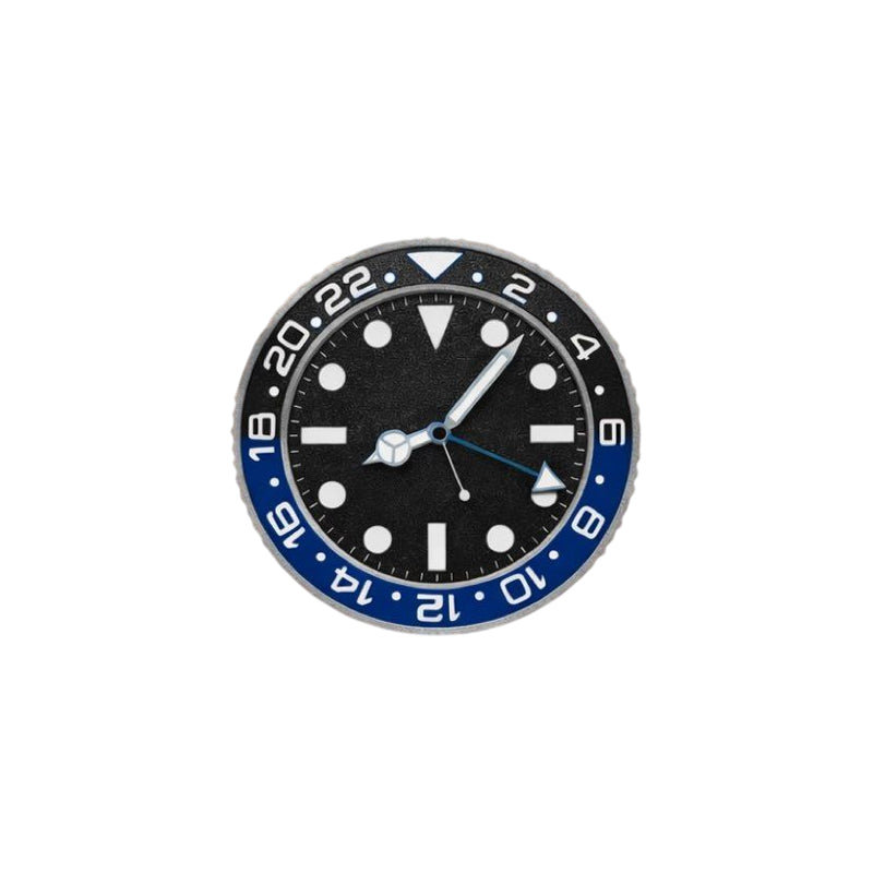 Round Wall Clock-30Cm-Blue-Black