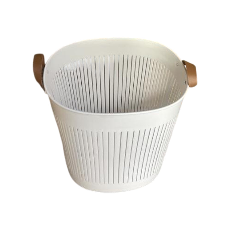 Plastic Laundry Basket-41X33X43Cm-White