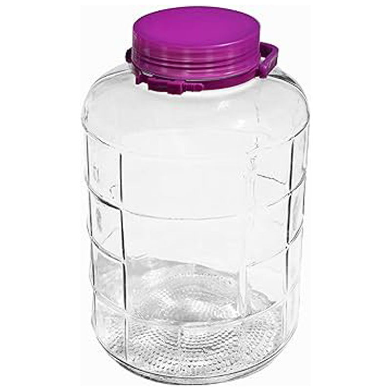 Glass Jar With Lid 9 L-Clear-Purple