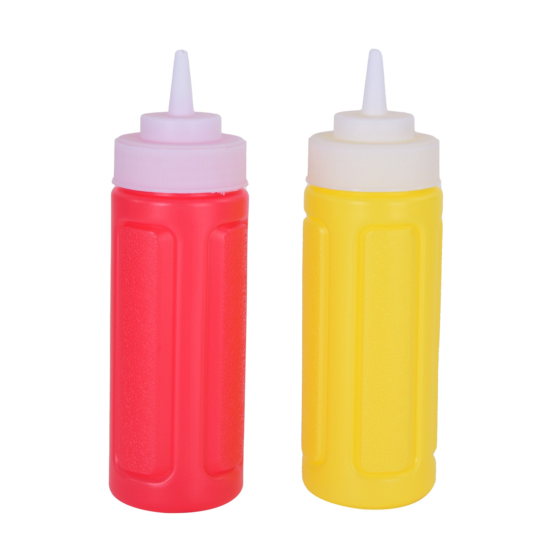 2 Pieces Ketchup Bottles - Yellow & Red Color