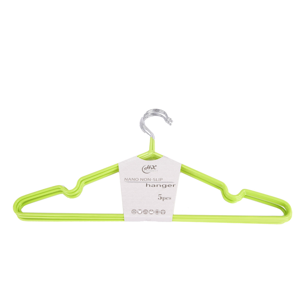 Anti-Slip Hanger Set 5 Pcs, Light Green