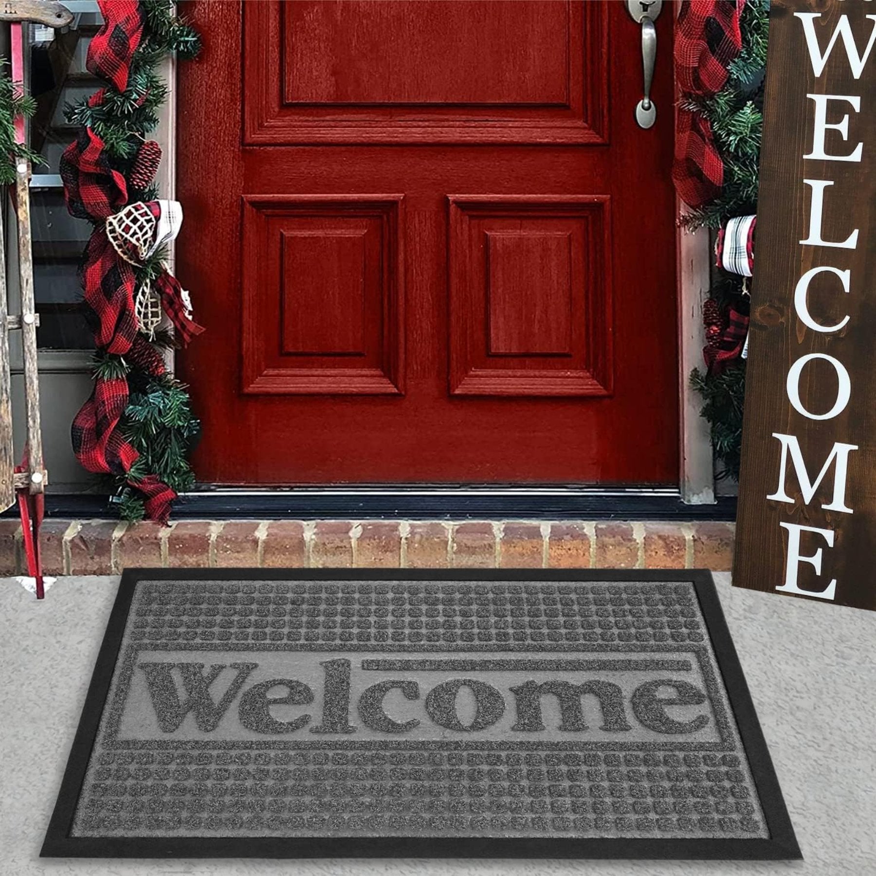 Square welcome mat - Grey 80x120cm