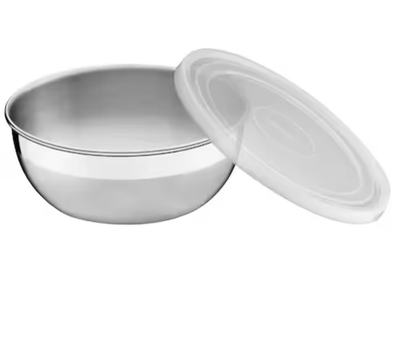 Tramontina Steel Bowl W/Plastic Lid 20Cm-Silver
