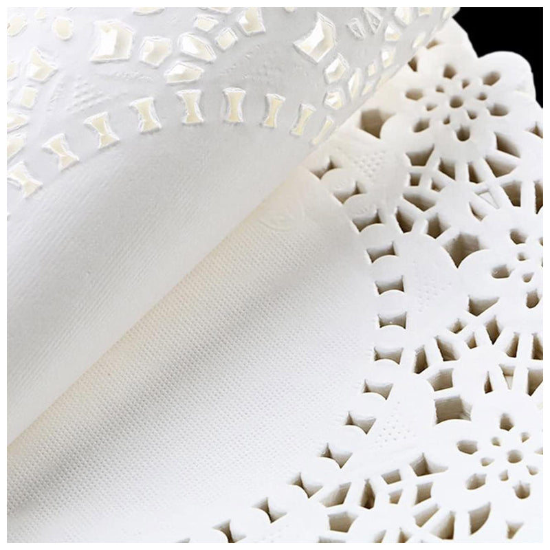 20 Pieces Paper Doilies Round Shape 14Cm-White