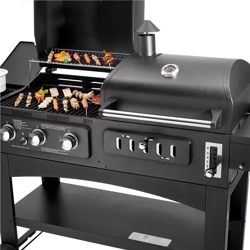 Gas & charcoal grill - Black Color