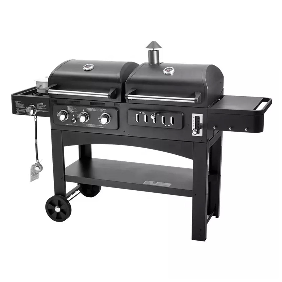 Gas & charcoal grill - Black Color