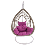 PATIO SWING CHAIR WITH STAND AND CUSHION SET
