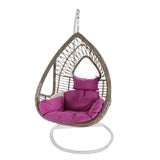 PATIO SWING CHAIR WITH STAND AND CUSHION SET