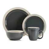 16 Pieces Dinner Ware Set - Dark Grey