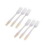 Cake Forks 6 PCS Set- Silver & Gold