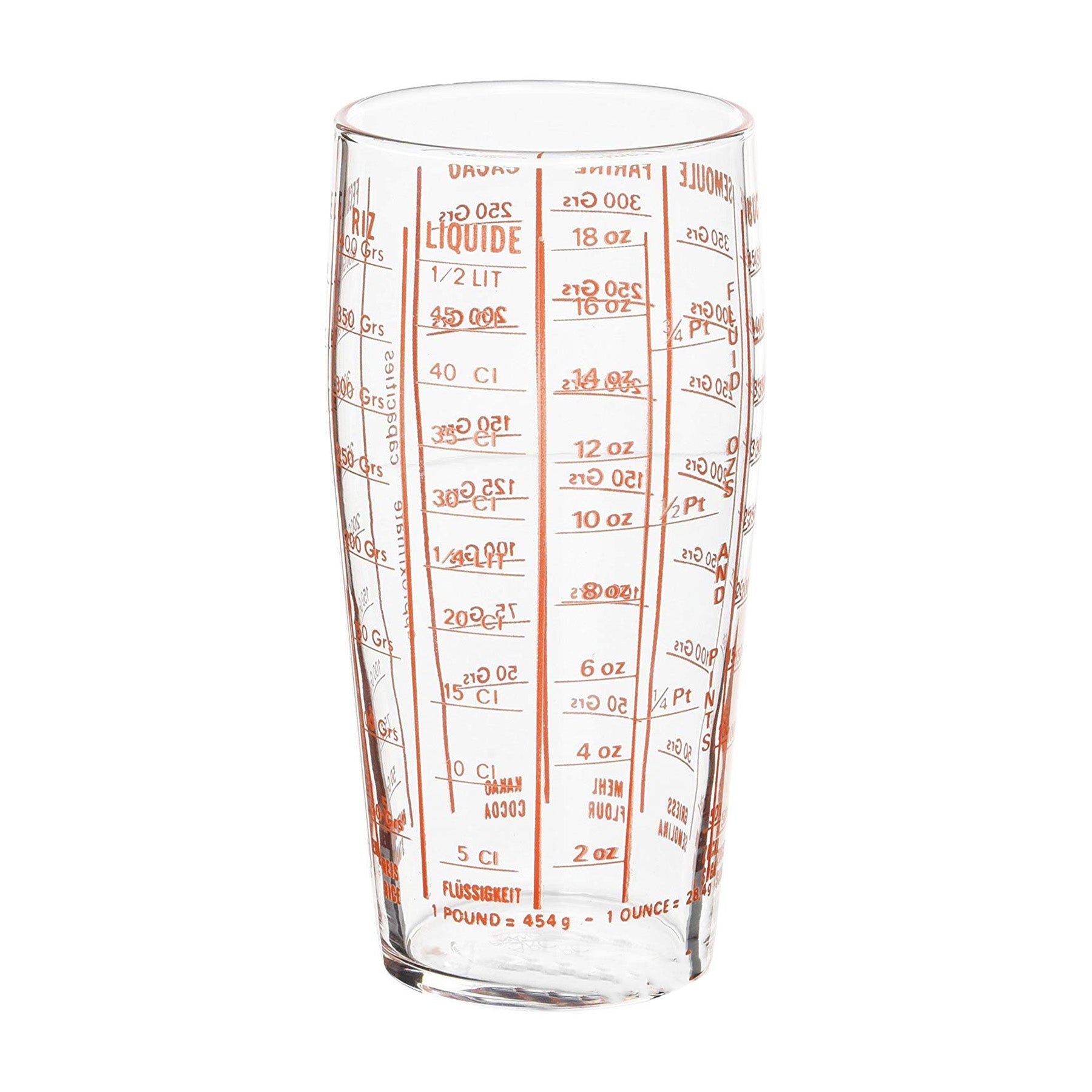 Tempered measuring glass cup