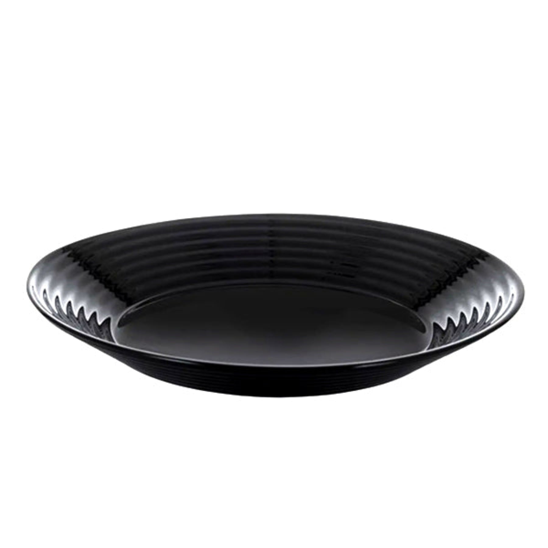 Harena Glass Soup Plate- Black 23cm