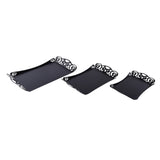 3 PCS black tray set