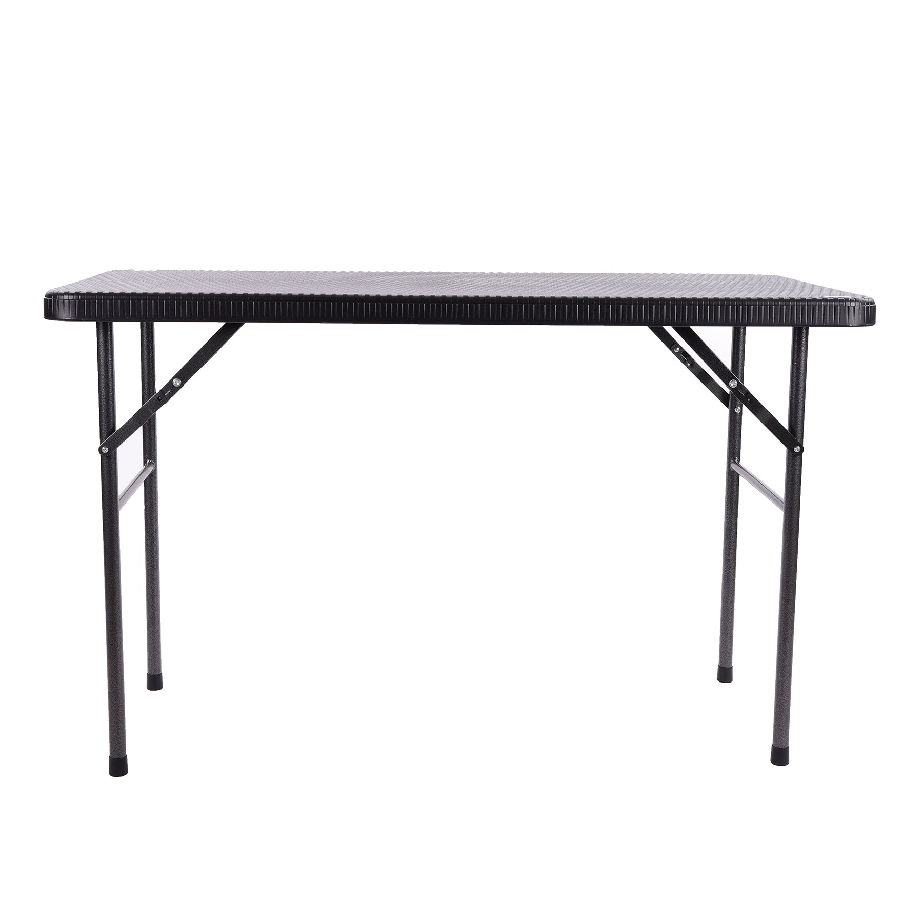 Folding Table Rattan Design - Black