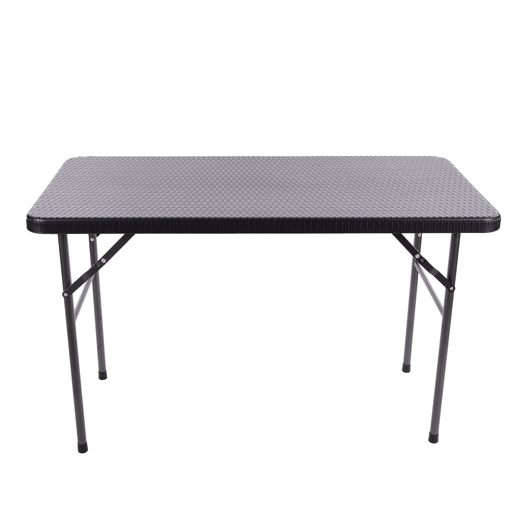 Folding Table Rattan Design - Black