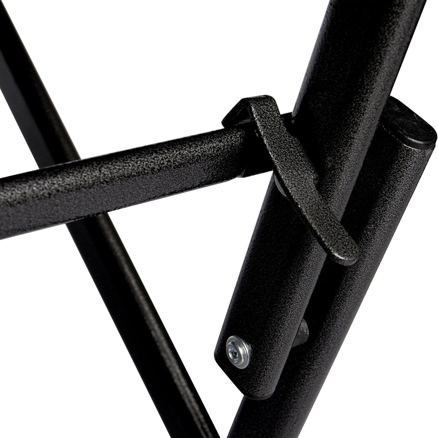 Folding Round Rattan Table - Black