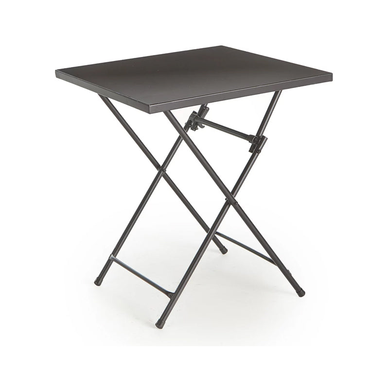 Folding Square Foldable Table Rattan Design-Black 78X78X74Cm