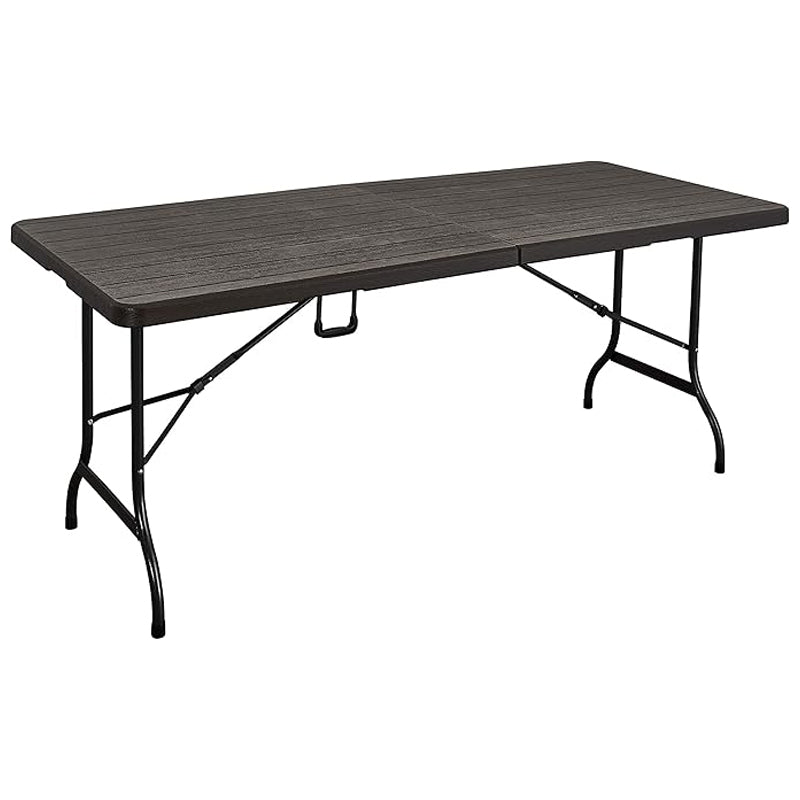 Folding Table Wider Rattan Design- Brown 180X75X72Cm - Brown