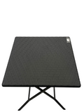 Folding Square Foldable Table Wider Rattan Design-Black 61.5X61.5X73