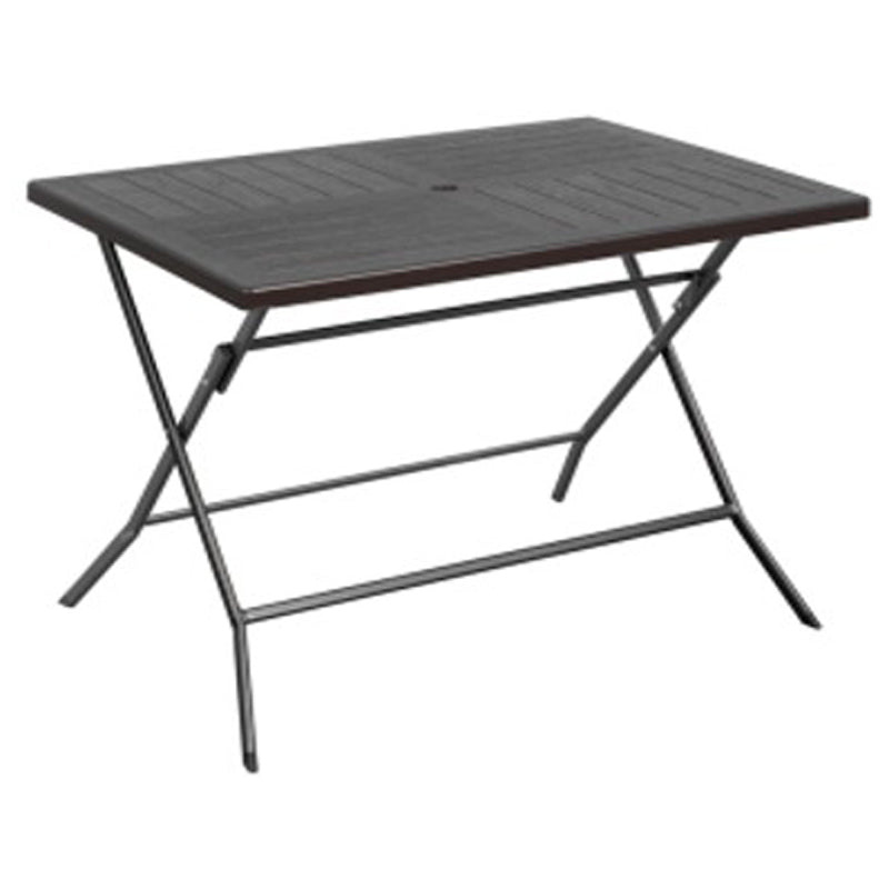 Folding Table Wooden Design - 100X70X74Cm - Brown