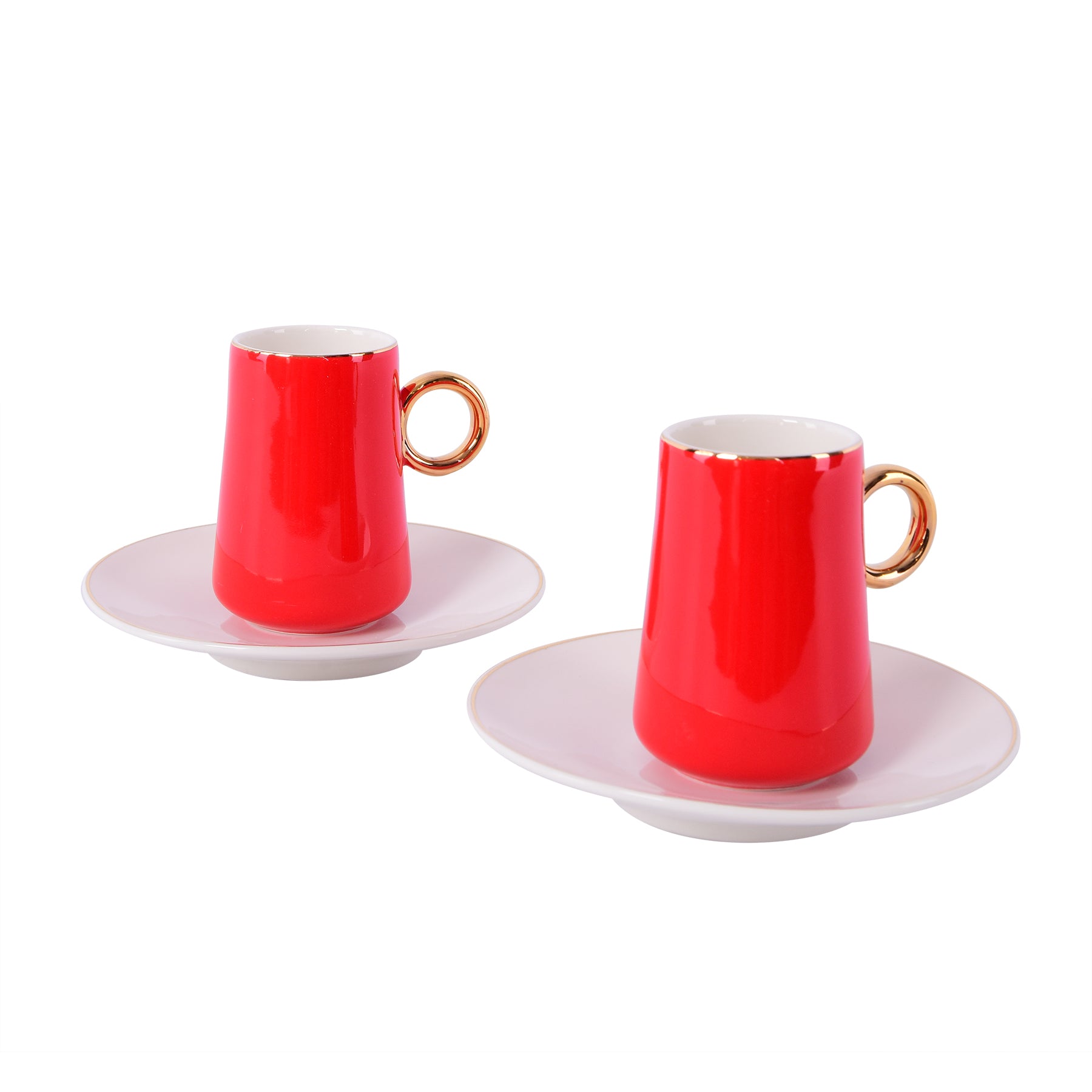 Coffee Set- White & Red