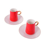 Coffee Set- White & Red