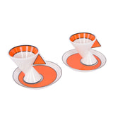 Coffee Set - White & Orange